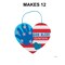 Patriotic God Bless America Heart-Shaped Handprint Sign Craft Kit - Makes 12